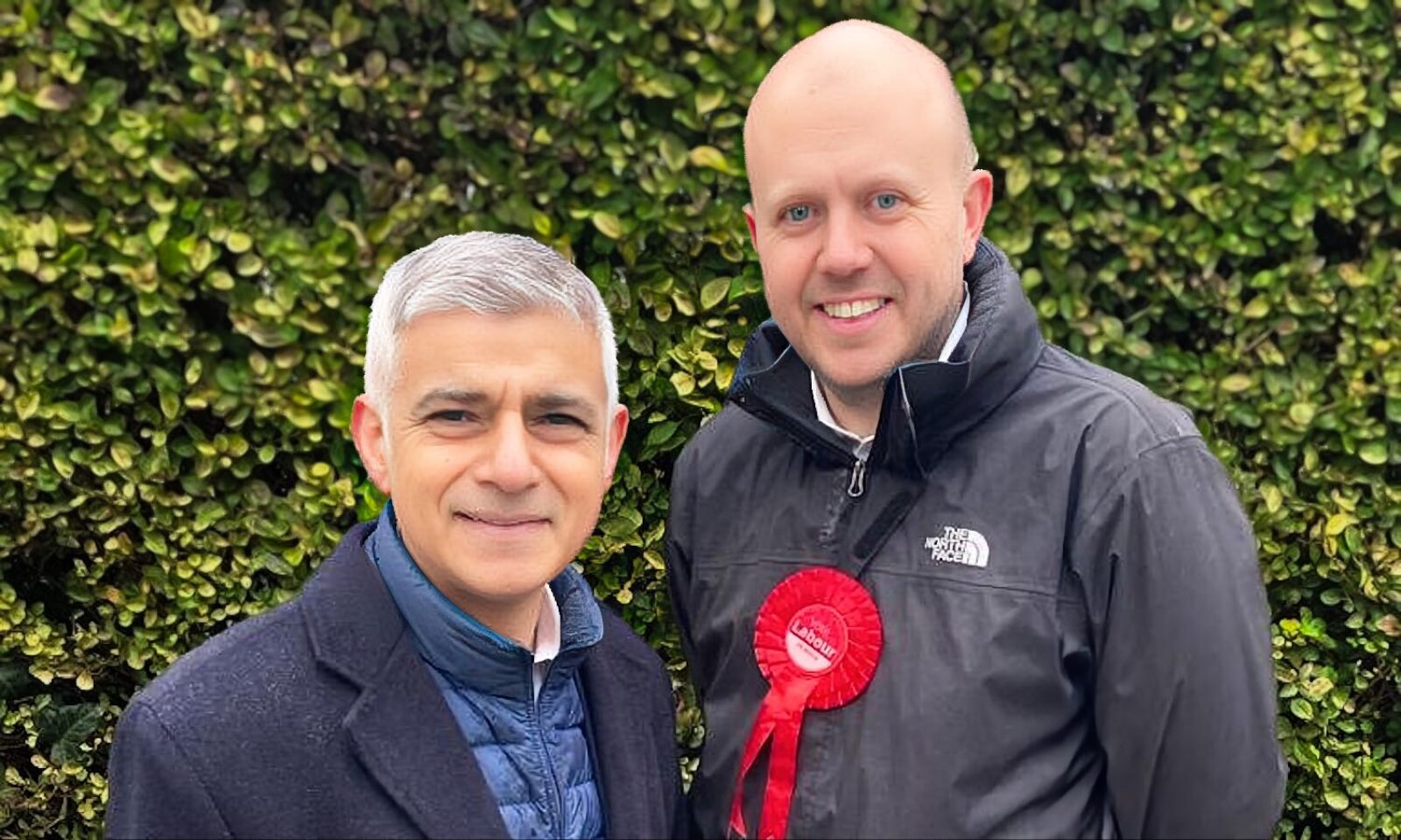 Sadiq Khan with our Kensington & Bayswater MP candidate, Joe Powell.