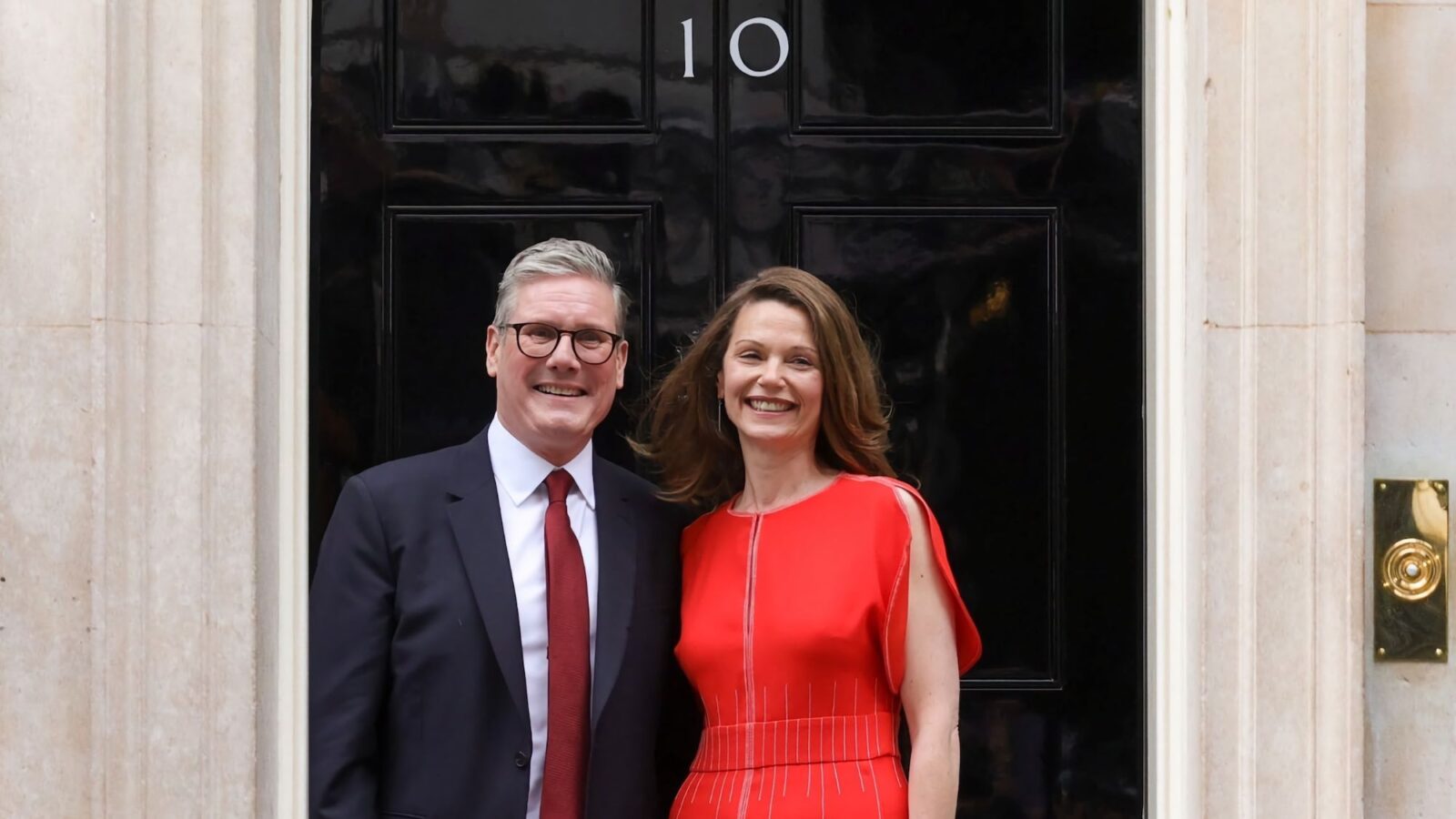 Keir Starmer and his Victoria outside 10 Downing Street