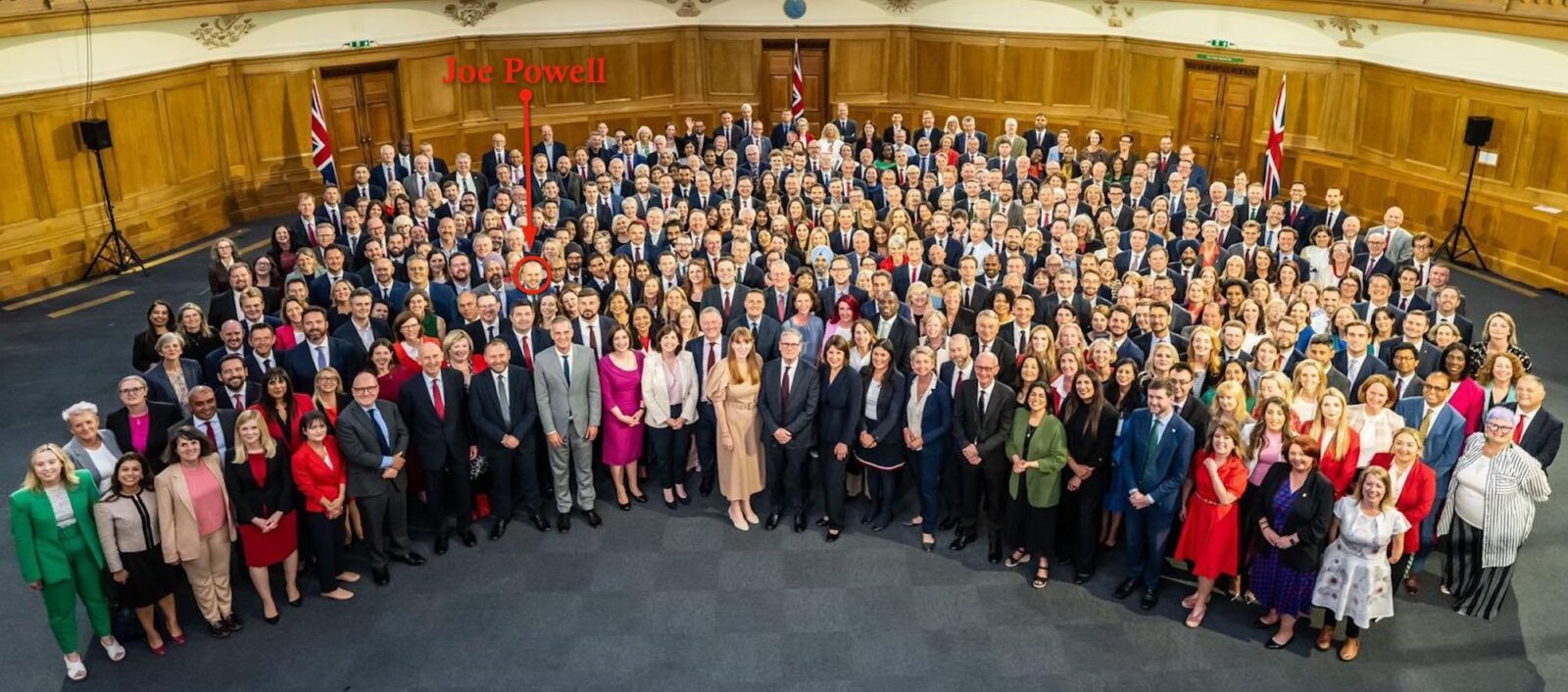 On Monday 8 July, all 212 Labour MPs gathered for this picture. A red ring identifies Joe.